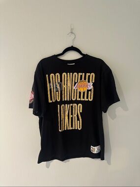 Mitchell & Ness Los Angeles Lakers Black and Gold Short Sleeve Tee